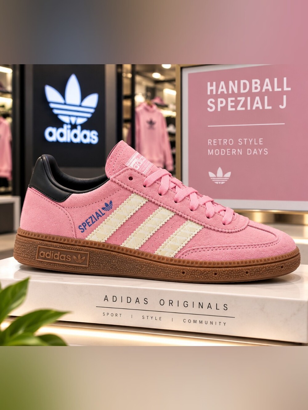 Adidas Handball Spezial J – Light Pink / Core Black / Gum